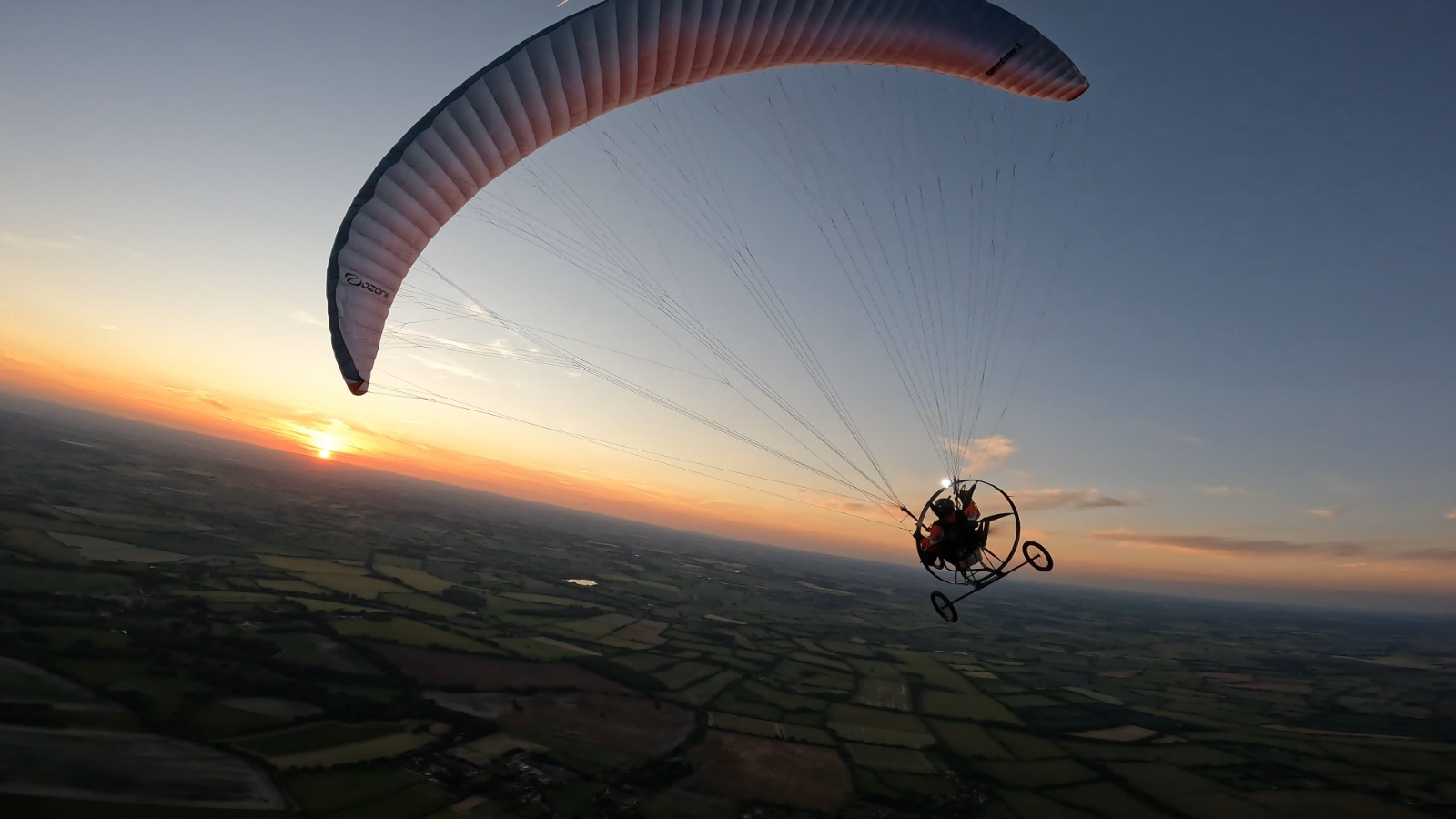 Pilot preparing wing