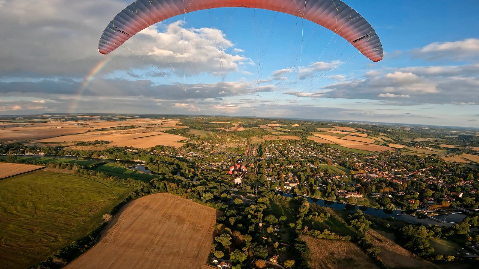 Flying above ridgeway